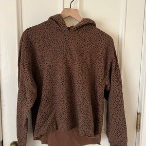 NWOT Abercrombie & Fitch Soft AF - Brown Leopard Print Hooded Sweatshirt